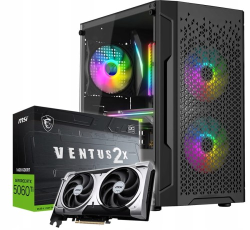 Komputer gamingowy AURORA z grafiką RTX5060Ti 16GB