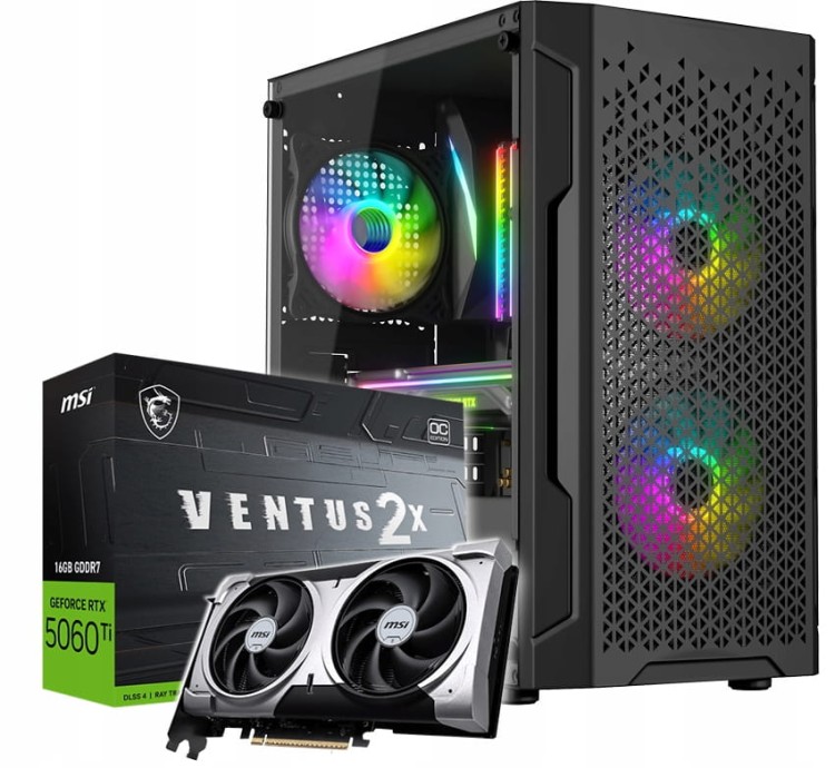 Komputer gamingowy AURORA z grafiką RTX5060Ti 16GB