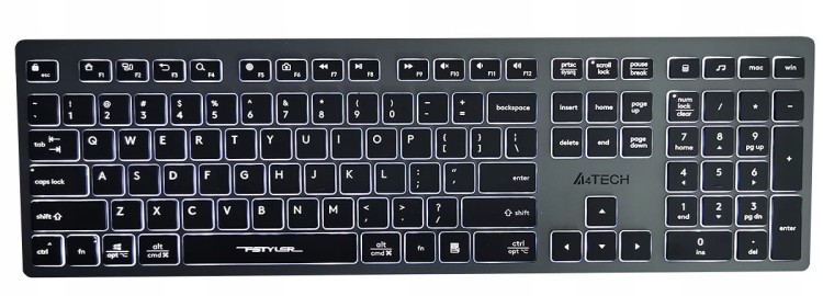 KLAWIATURA NISKOPROFILOWA A4TECH FSTYLER FX60H WHITE