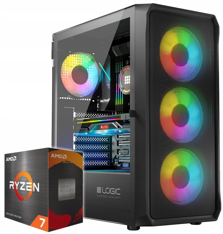 KOMPUTER GAMINGOWY PORTOS B550 RYZEN 7 5700X Z GRAFIKĄ RTX5060