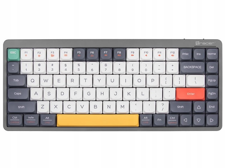 Klawiatura mechaniczna TRACER FINA 84 GREY OUTEMU RED SWITCH