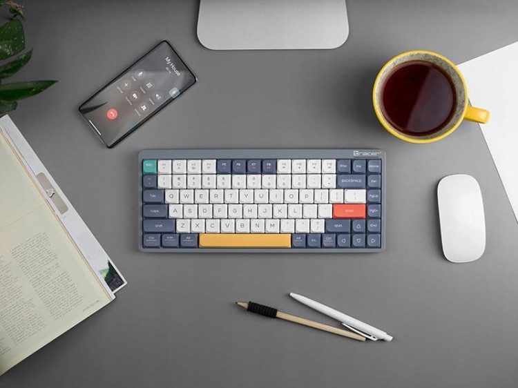 Klawiatura mechaniczna TRACER FINA 84 GREY OUTEMU RED SWITCH