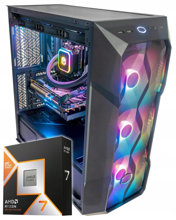 POWERSTATION TD500 RYZEN 7 9800X3D RX9070XT WODA