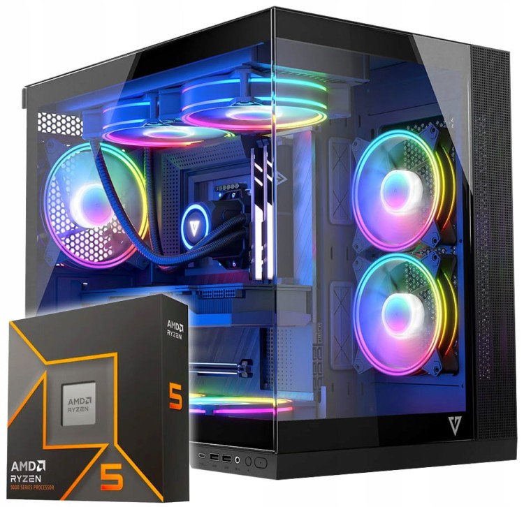 KOMPUTER GAMINGOWY APEX RYZEN 5 9600X z grafiką  RTX5070 i chłodzeniem wodnym