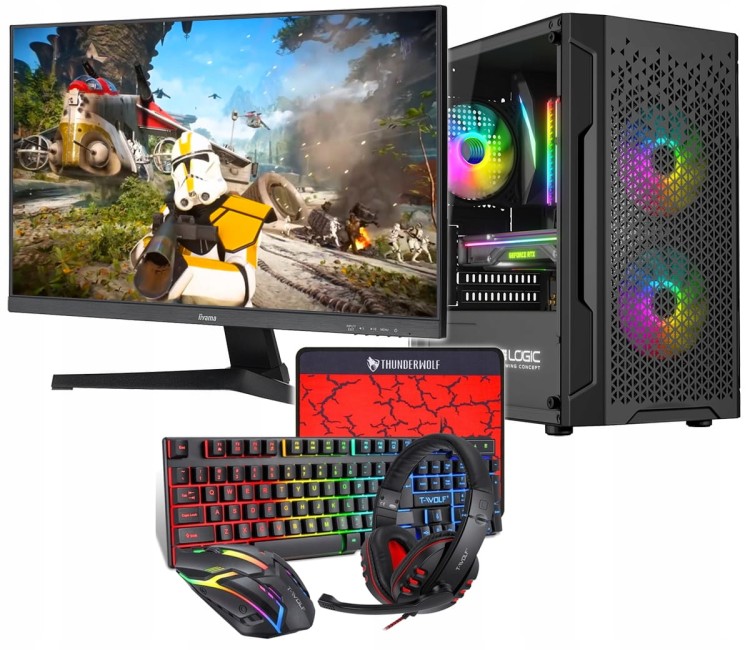 ZESTAW GAMINGOWY RYZEN 5 7600 z grafiką RTX5060 i monitorem LCD 27"