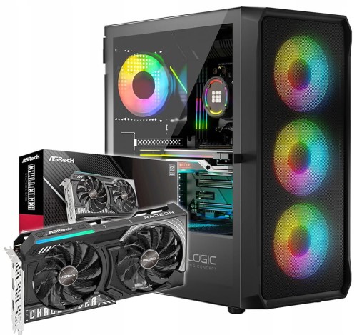 KOMPUTER GAMINGOWY PORTOS B550 RYZEN 5 5600 z grafiką RX9060XT 16GB