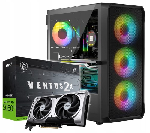 KOMPUTER GAMINGOWY PORTOS B850 RYZEN 5 9600X  z grafiką RTX5060Ti 16GB