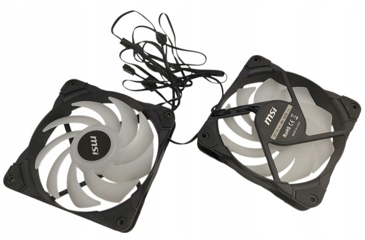 Wentylator obudowy MSI FORGE 120mm ARGB, front i tył