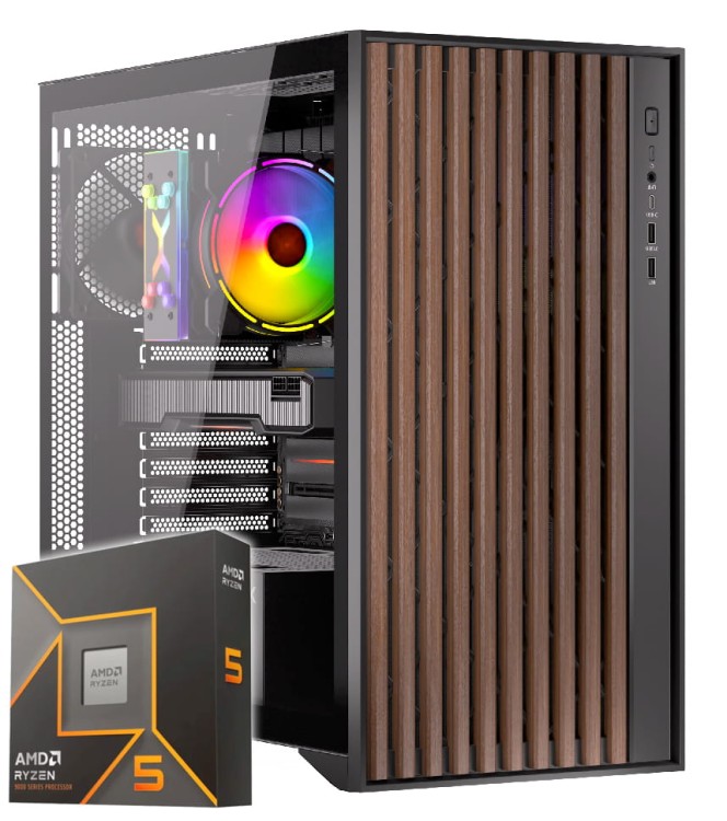 KOMPUTER GAMINGOWY PALUM RYZEN 5 9600X z grafiką RX9060XT 16GB