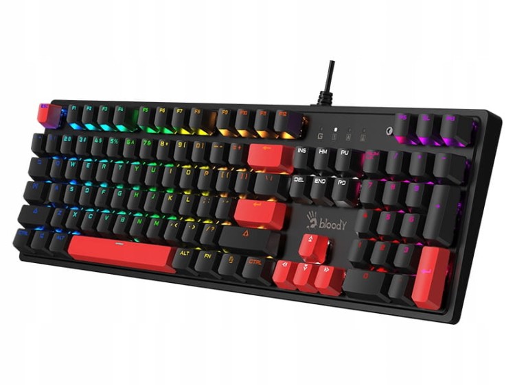 Klawiatura mechaniczna A4TECH BLOODY S520N Fire Black BLMS RED Plus Switch