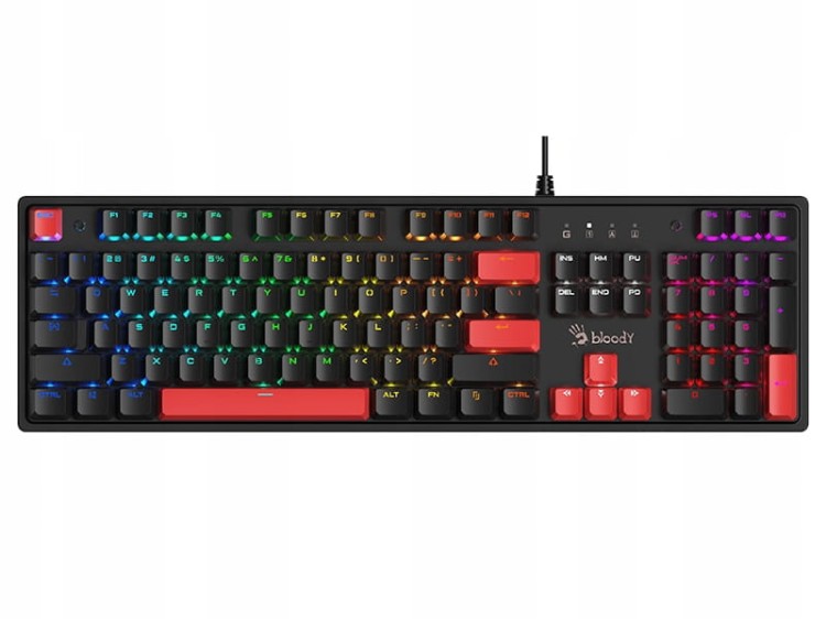 Klawiatura mechaniczna A4TECH BLOODY S520N Fire Black BLMS RED Plus Switch