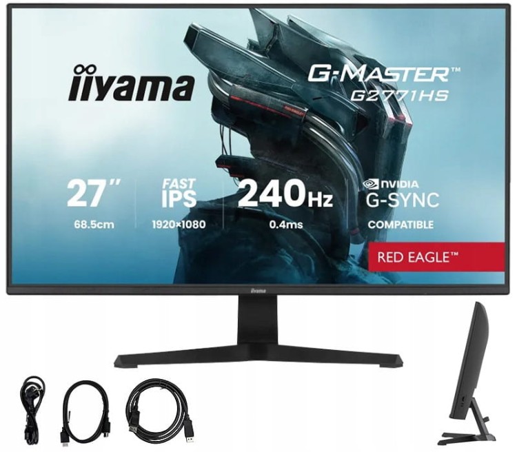 Monitor IIYAMA 27-cali G2771HS-B1 FullHD IPS 240Hz 0,4ms G-Sync