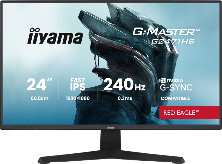 Monitor IIYAMA 24 cale G2471HS-B1 FullHD IPS 240Hz 0,3ms G-Sync