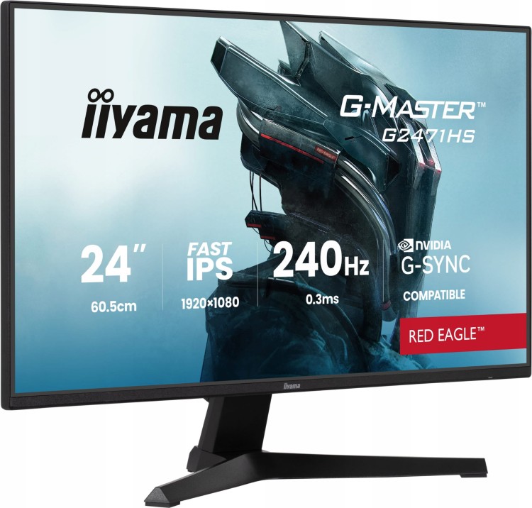 Monitor IIYAMA 24 cale G2471HS-B1 FullHD IPS 240Hz 0,3ms G-Sync