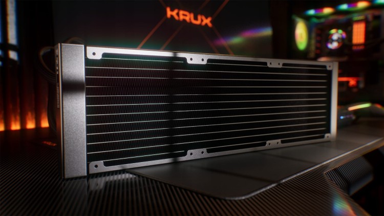 Chłodzenie wodne KRUX HydroGlance 360 ARGB LCD, przykładowy montaż