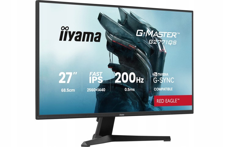 monitor IIYAMA G2771QS z rozdzielczością 2K i odświeżaniem 200Hz