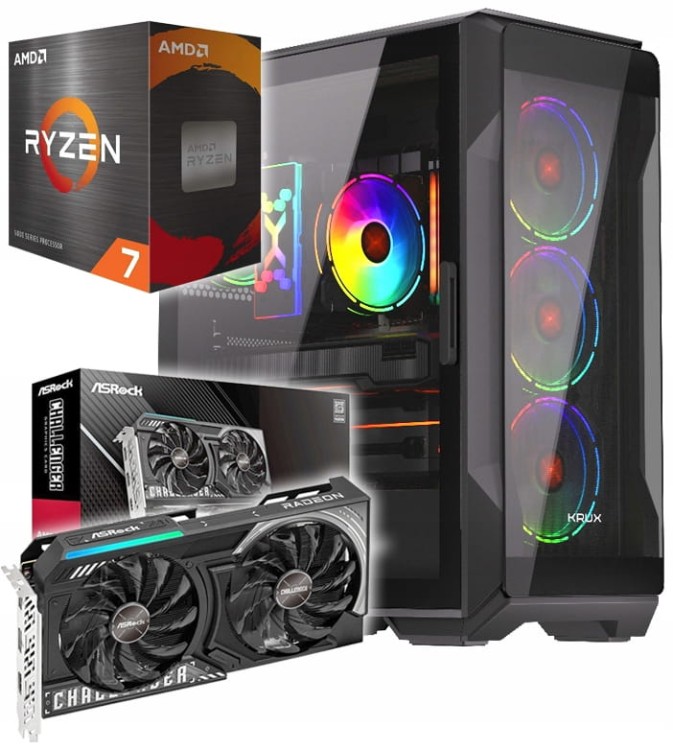 KOMPUTER GAMINGOWY HEKO RYZEN 7 5800X RX9060XT WIN11 WIFI