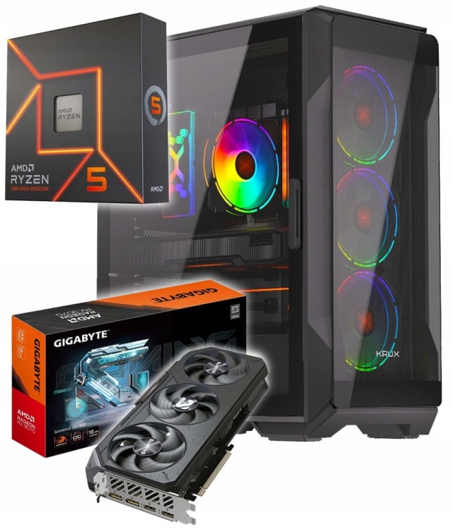 KOMPUTER GAMINGOWY HEKO B850 RYZEN 5 7500F RX9070