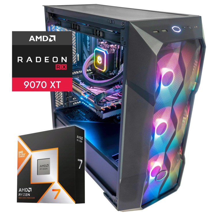 POWERSTATION TD500 RYZEN 7 9800X3D RX9070XT WODA