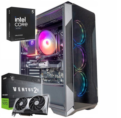 KOMPUTER HEKO ULTRA 5 245K RTX5070 - autentyczne zdjęcie sprzedawanej konfiguracji.