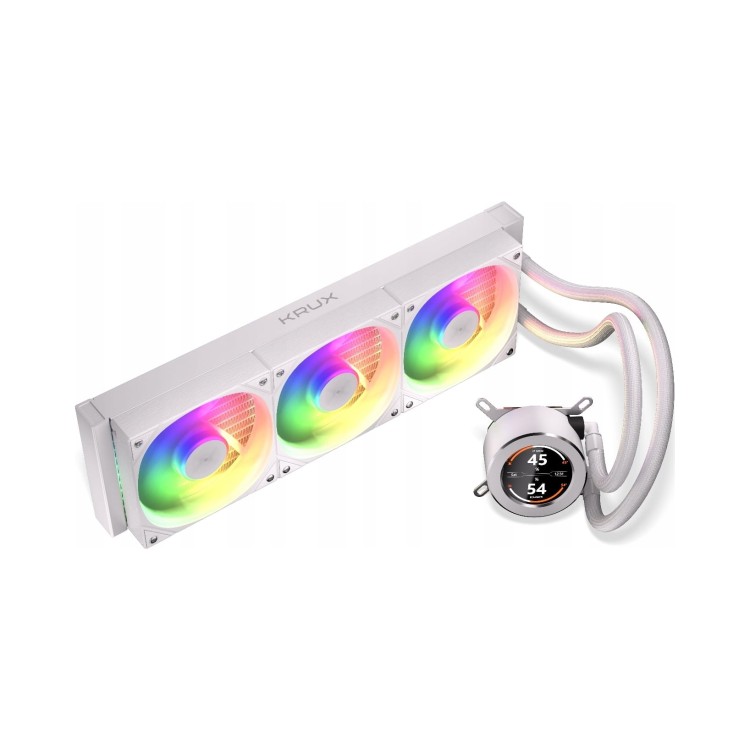 Chłodzenie wodne KRUX HydroGlance 360 ARGB LCD BIAŁE, LCD, KRXE005