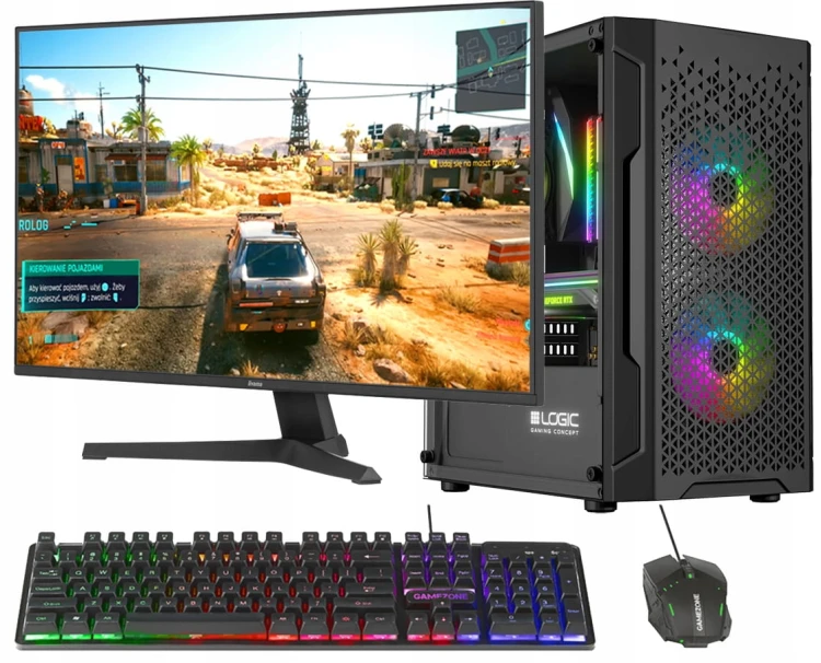 ZESTAW GAMINGOWY RYZEN 5 7500F RTX5060Ti 16GB WIN11 LCD27 144Hz