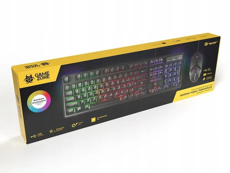 Zestaw klawiatura, mysz Tracer Gamezone Boost