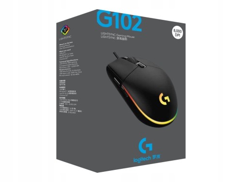 Mysz LOGITECH G102 LIGHTSYNC RGB 8000 dpi Czarna