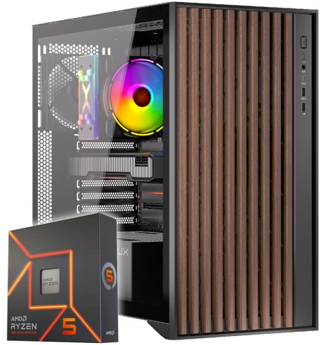 KOMPUTER GAMINGOWY PALUM Z PROCESOREM RYZEN 5 7500F I GRAFIKĄ RTX5070