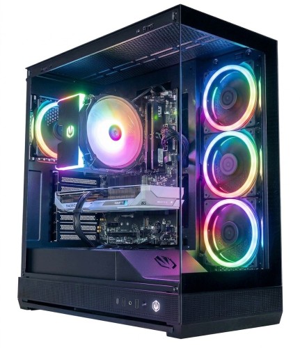 KOMPUTER FISHTANK GAMING RYZEN 7 7800X3D Z GRAFIKĄ  RX9060XT 16GB