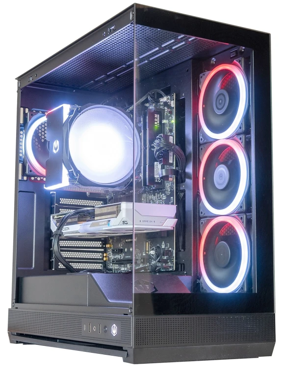 KOMPUTER FISHTANK GAMING RYZEN 7 7800X3D Z GRAFIKĄ  RX9060XT 16GB