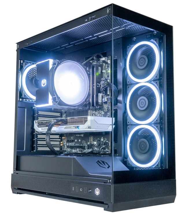 KOMPUTER FISHTANK GAMING RYZEN 7 7800X3D Z GRAFIKĄ  RX9060XT 16GB