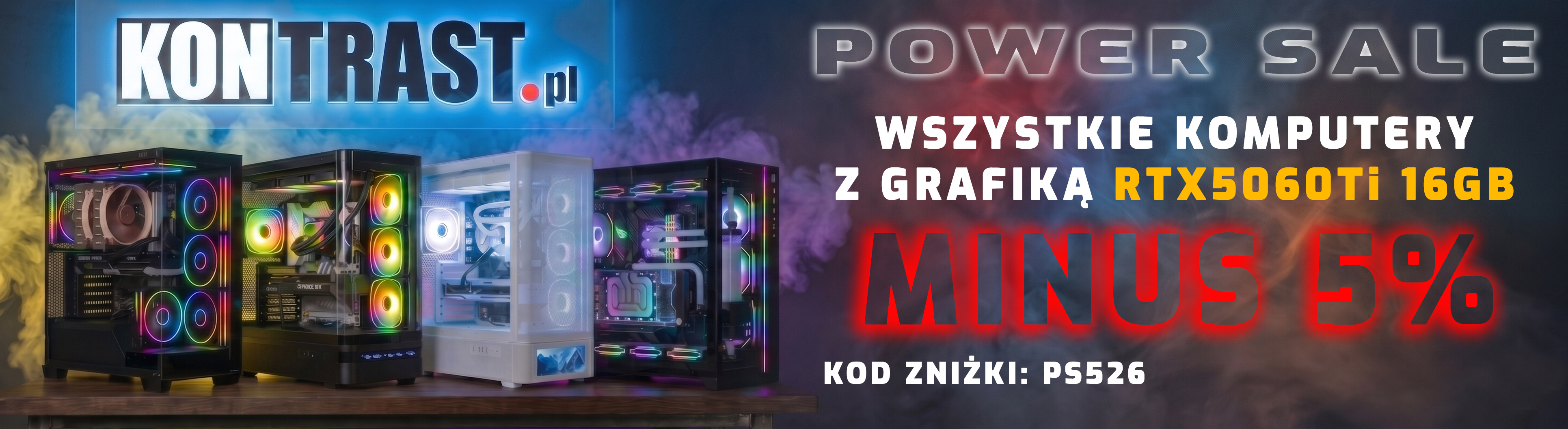 Rabt 5% na konfiguracje z grafiką RTX5060Ti 16GB