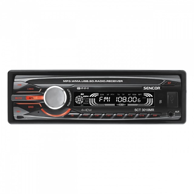 Radio samochodowe z pilotem SCT 3018MR Moc4x40W,USB/SD/MMC