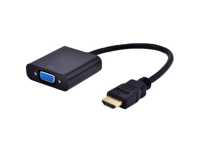 Adapter HDMI-A(M)->VGA(F) na kablu 