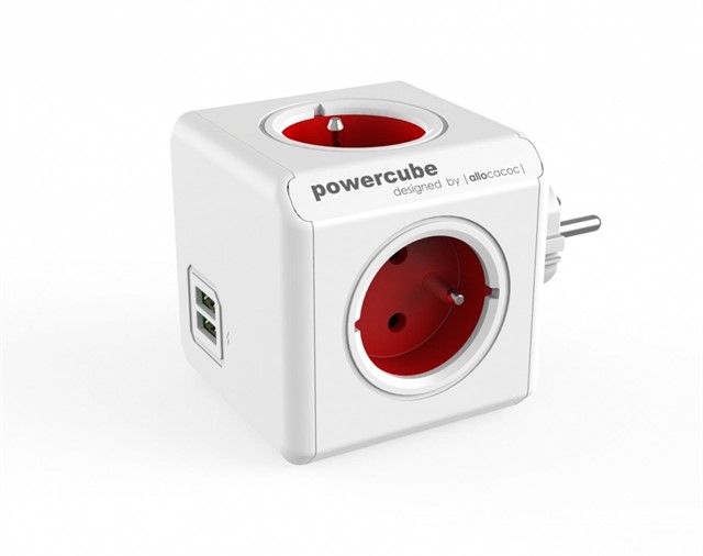 Rozgałęziacz PowerCube Original USB 2202RD/FROUPC Czerwony