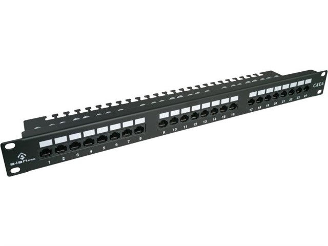 Patch panel UTP kat.6 24 porty LSA 1U 