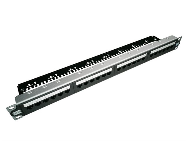 Patch panel UTP kat.6A 24 porty LSA 1U 