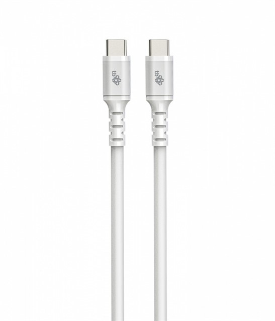 Kabel USB-C - USB-C 2m silikonowy biały 