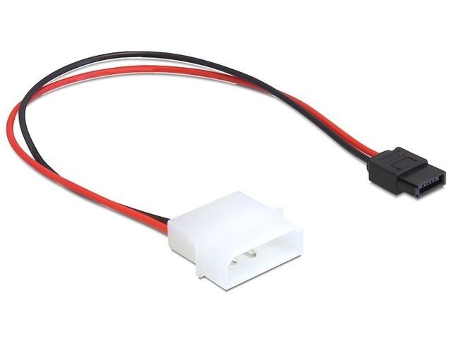 Kabel SATA zasilający MOLEX(M)->SATA(F) 6pin 24cm 