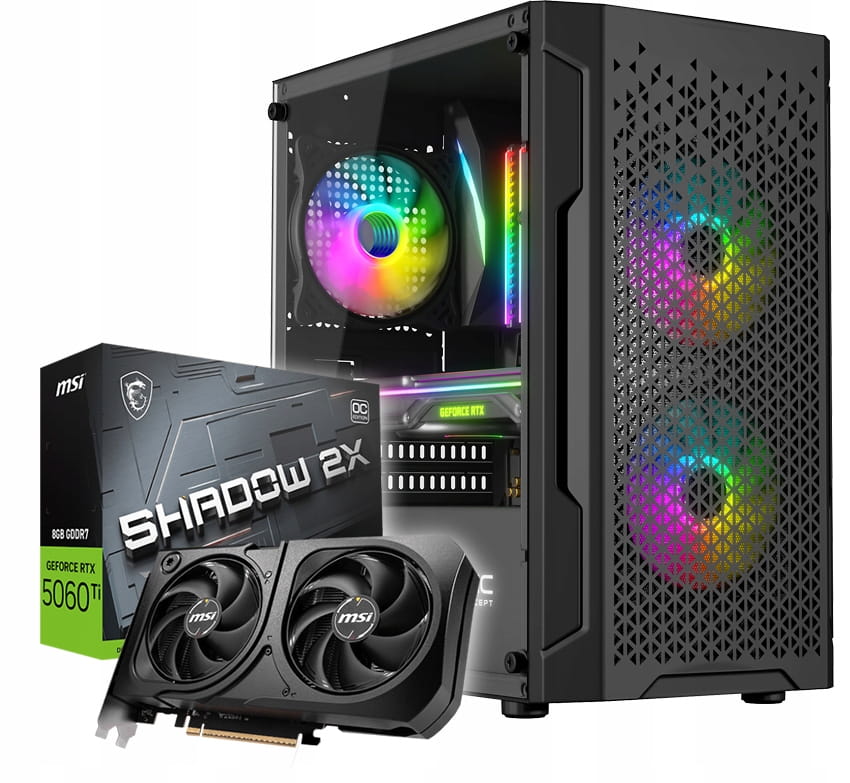 Komputer gamingowy Ryzen 7 5700X z grafiką RTX5060Ti