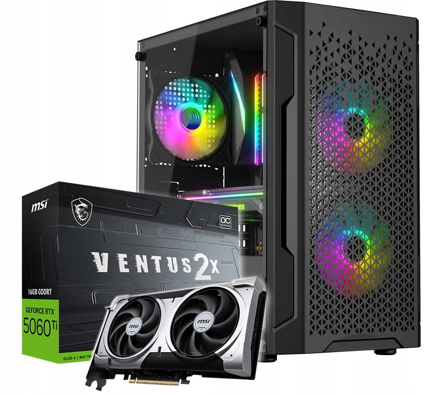Komputer gamingowy AURORA z grafiką RTX5060Ti 16GB