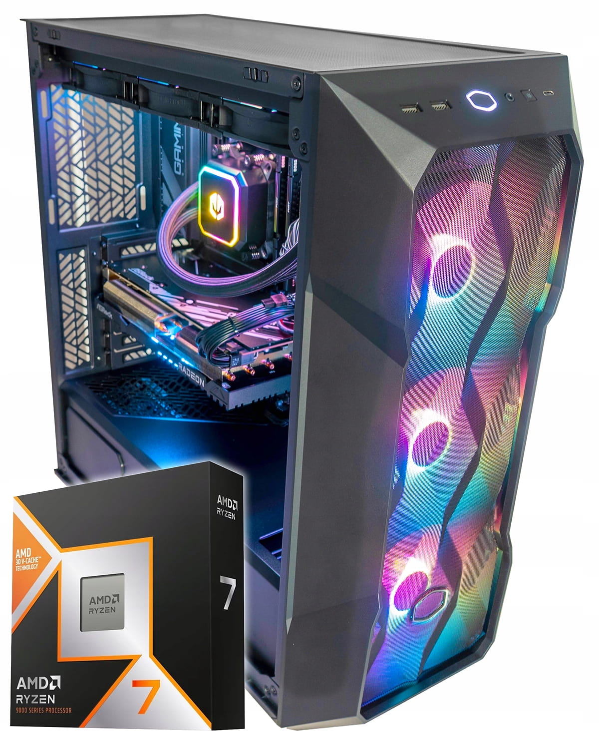 POWERSTATION TD500 RYZEN 7 9800X3D RX9070XT WODA
