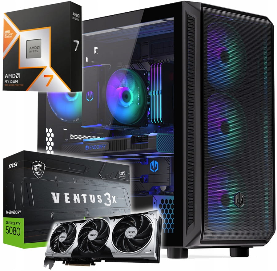GAMINGOWY ARX700 RYZEN 9800X3D RTX5080 WODA