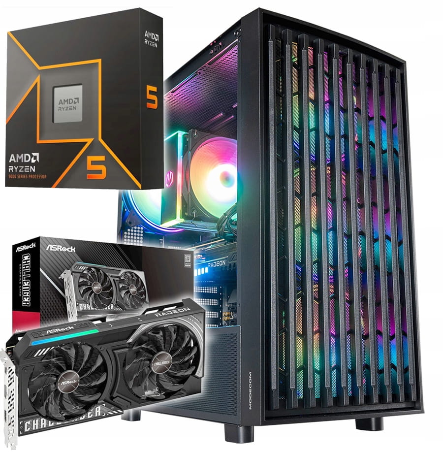 KOMPUTER GAMINGOWY BREEZE B850 RYZEN 5 9600X 32GB RX9060XT 16GB WIFI