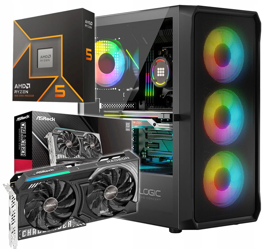GAMINGOWY PORTOS RYZEN 5 7500F 16GB RX9060XT