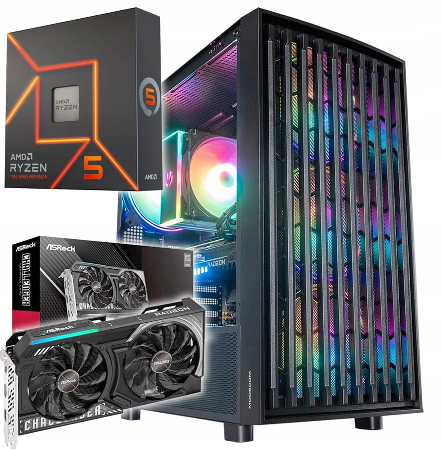 KOMPUTER GAMINGOWY BREEZE B850 RYZEN 5 7500f RX9060XT WIFI