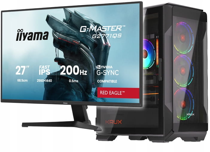 ZESTAW GAMINGOWY HEKO i5-14400f RTX5060Ti W11 WIFI LCD27 200Hz 2K